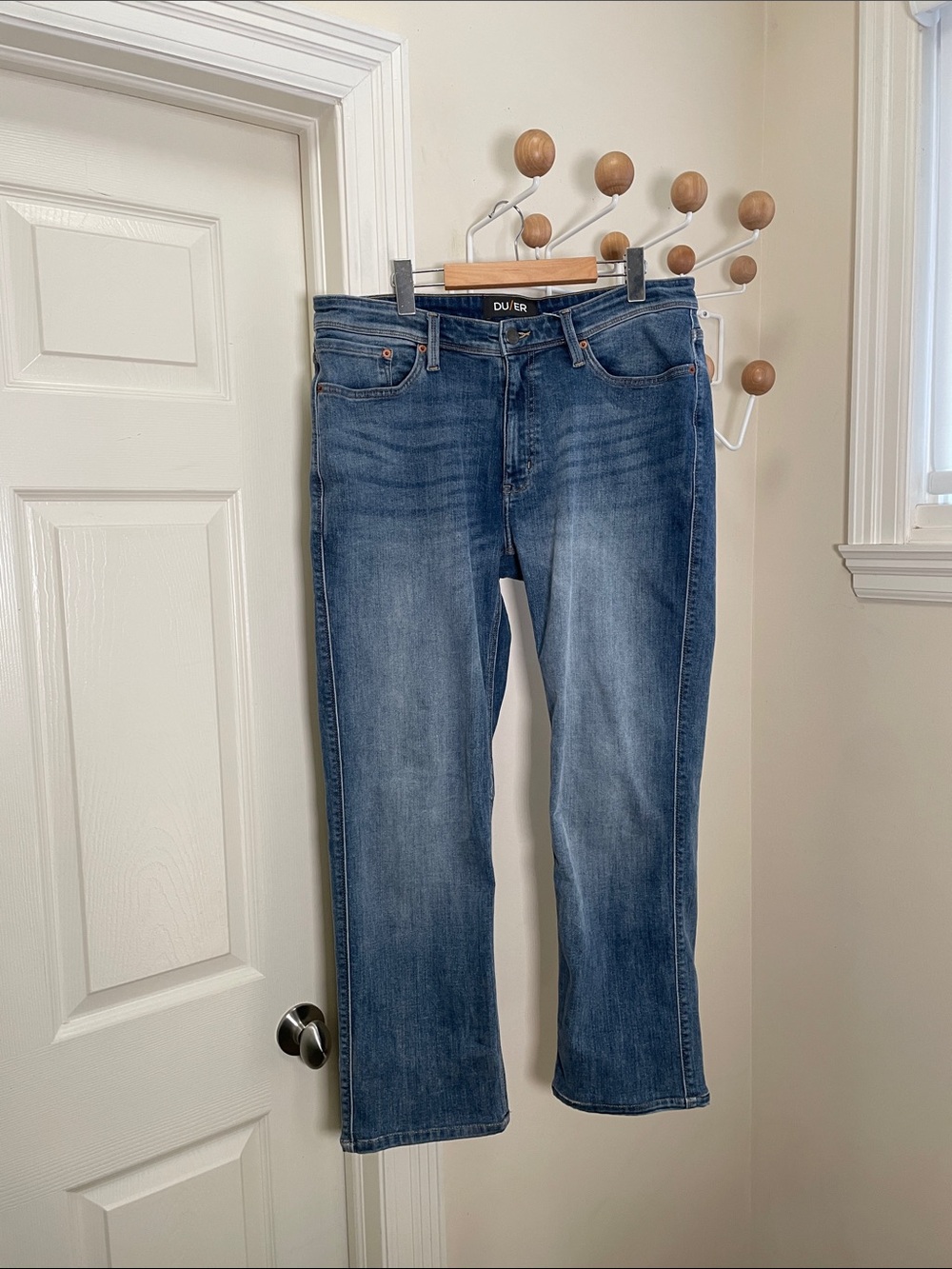 DU/ER - Classic Straight Fit Denim Jeans - Blue - 36x32